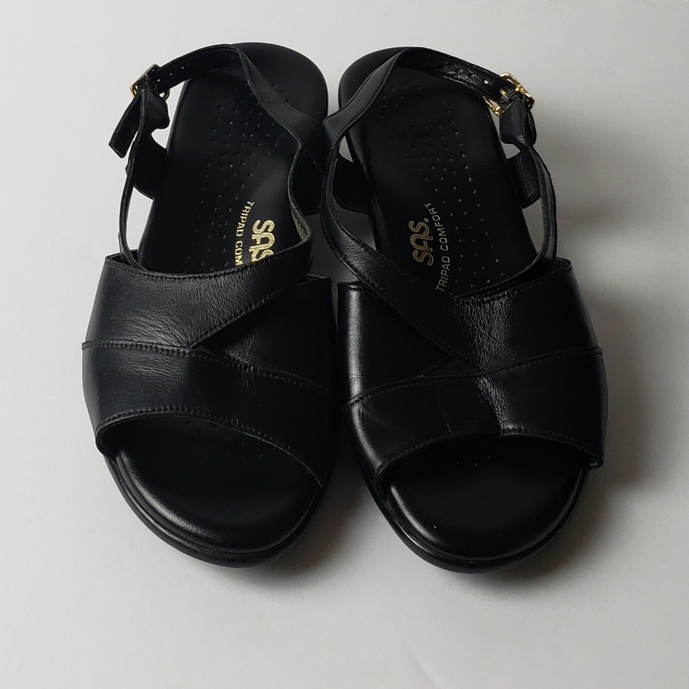 67 SAS Caress Cross Strap Wedge sandal 7 WW
